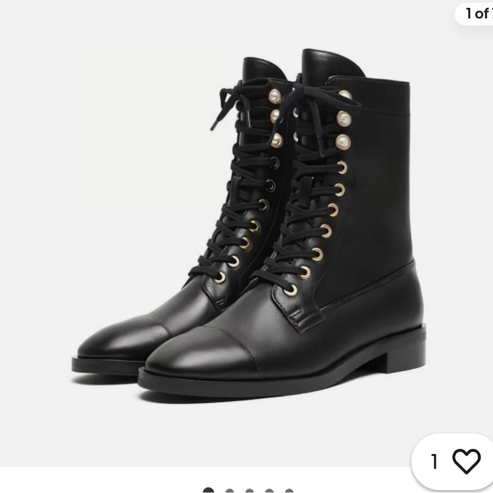 Stuart Weitzman Laine Pearl Combat Boots